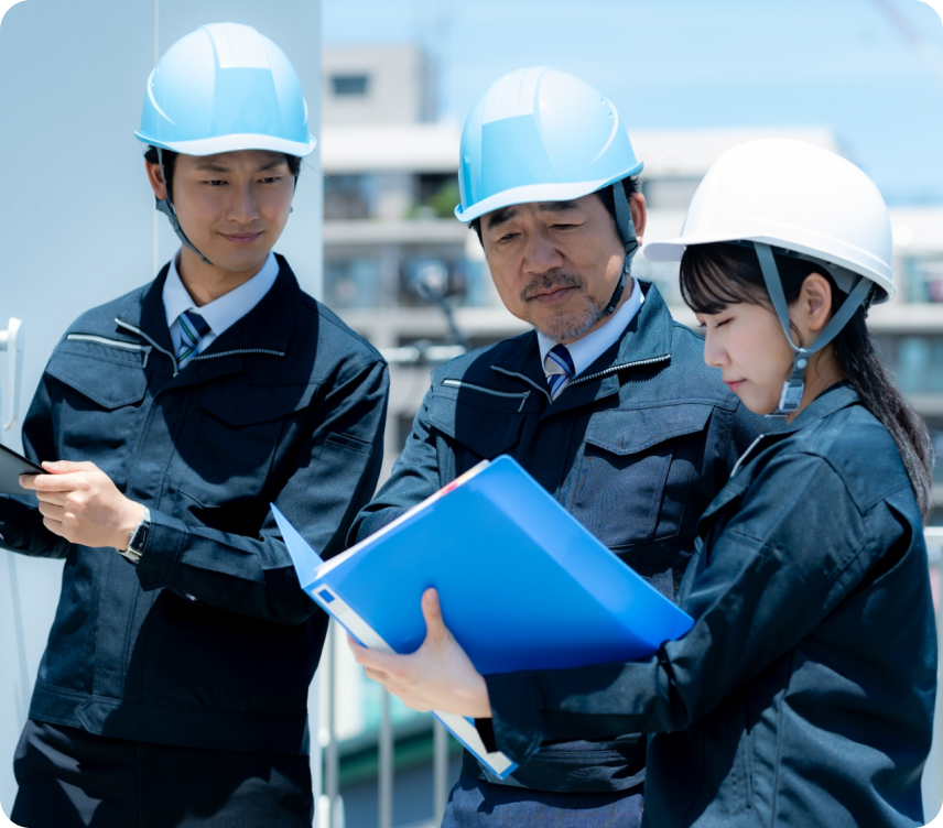 建設業許可申請の様子
